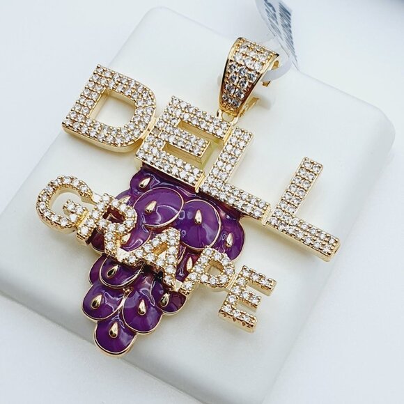 - 14K Gold Plated Cubic Zircon Pendant, EVBRS367 - Picture 1 of 9